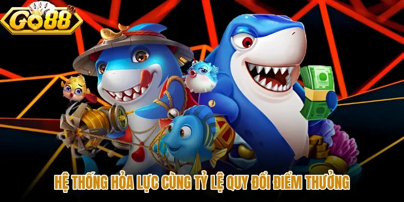 Hệ thống vũ khí bắn cá GO88 cùng hệ số nhân điểm